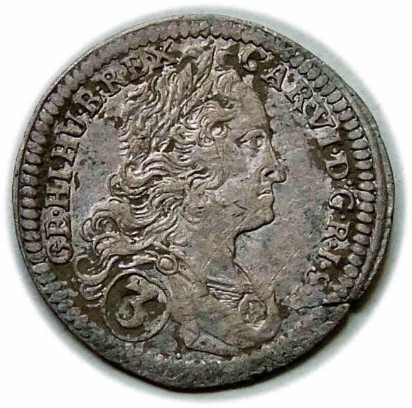 3 krajcary 1730 Karol VI Habsburg Wrocław (1)