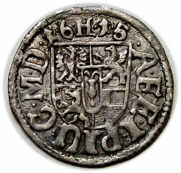 Grosz 1615 Jan Zygmunt Hohenzollern Księstwo Pruskie Drezdenko (2)