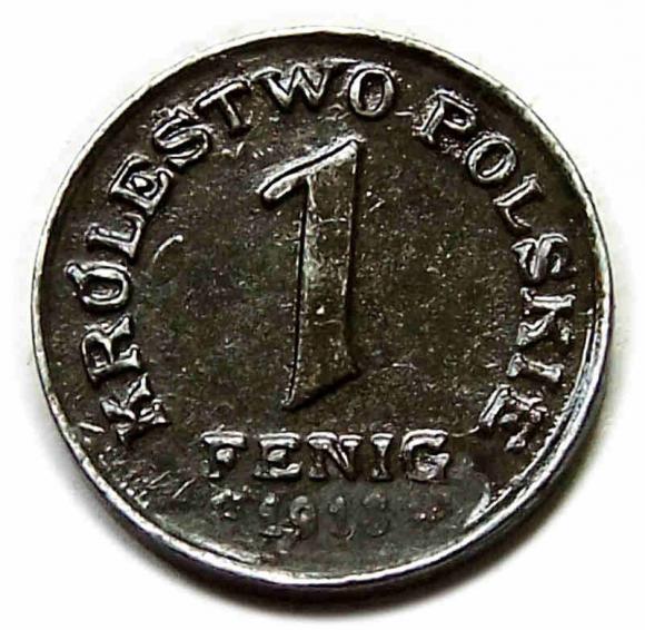 1 fenig 1918 Królestwo Polskie Stuttgart (1)
