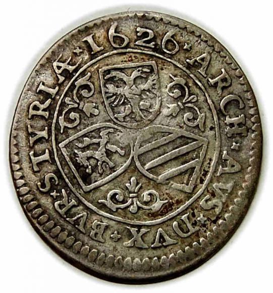 3 krajcary 1626 Ferdynand II Habsburg Austria Graz (2)