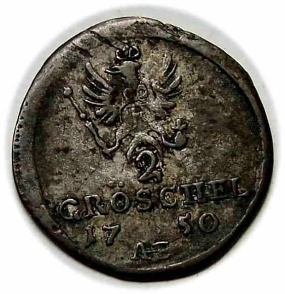 2 greszel 1750 Fryderyk II Wielki Wrocław (2)