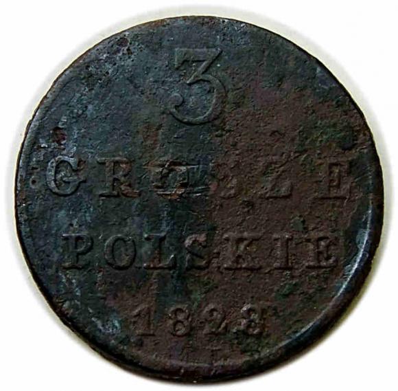 3 grosze 1828 Aleksander I Romanow Królestwo Polskie pod zaborem rosyjskim Warszawa (1)