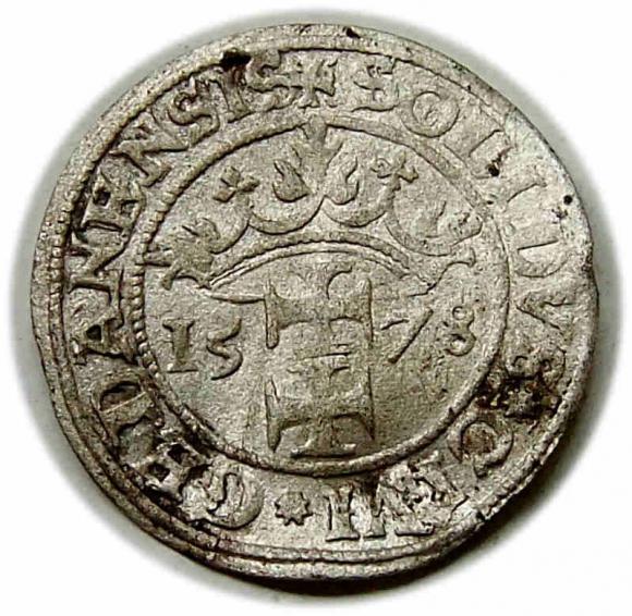 Szeląg 1578 Stefan Batory Gdańsk (1)