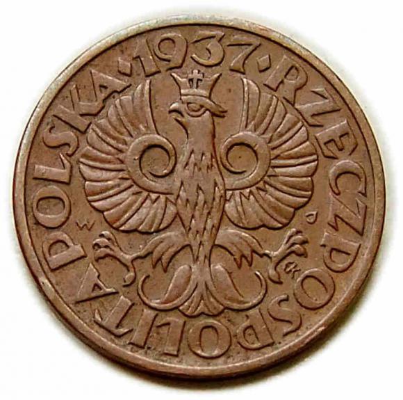 2 grosze 1937 II RP Warszawa (2)
