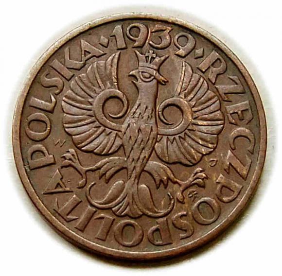 2 grosze 1939 II RP Warszawa (2)