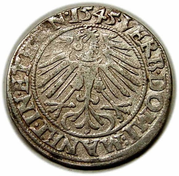 Grosz 1545 Fryderyk II Legnicki Księstwo Brzesko - Legnicko - Wołowskie Legnica (2)