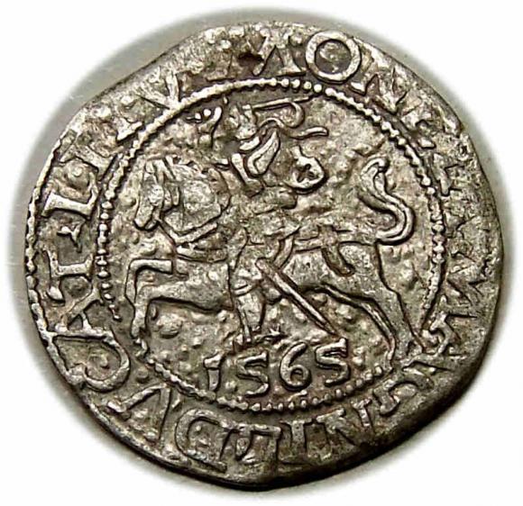 Półgrosz 1565 Zygmunt II August Wilno (1)
