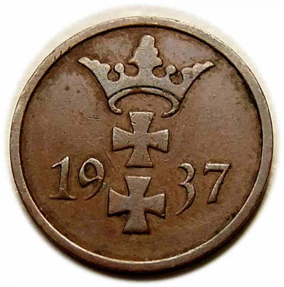1 fenig 1937 Wolne Miasto Gdańsk Berlin
