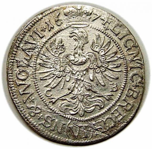 6 krajcarów 1674 Jerzy Wilhelm Księstwo Brzesko - Legnicko - Wołowskie Brzeg (2)