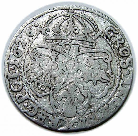Szóstak 1626 Zygmunt III Waza Kraków (2)