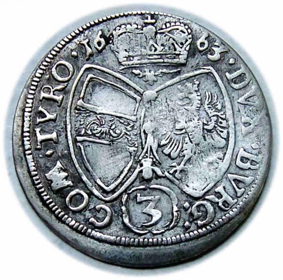 3 krajcary 1663 Zygmunt Franciszek Austria Tyrol Hall (2)