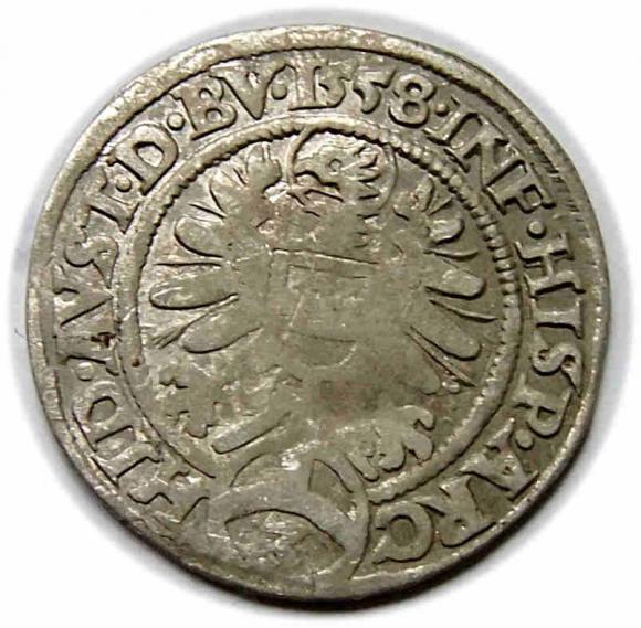 3 krajcary 1558 Ferdynand I Habsburg Austria Wiedeń (2)