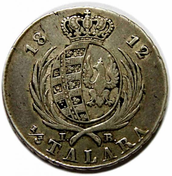 1/3 talara 1812 Fryderyk August Księstwo Warszawskie Warszawa (2)