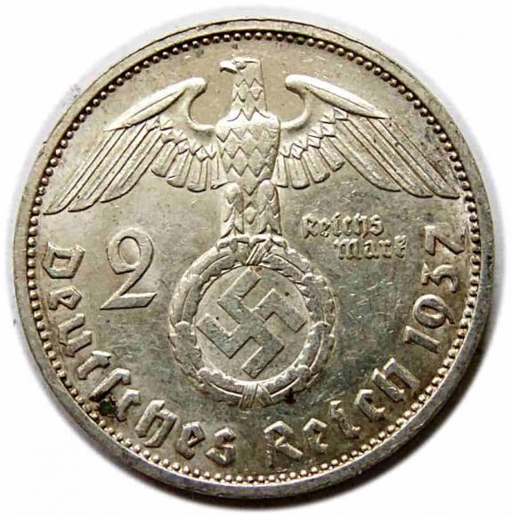 2 marki 1937 F Niemcy Stuttgart (2)