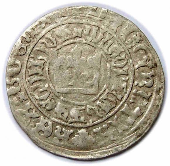 Grosz praski Władysław II Jagiellończyk Praga (1)