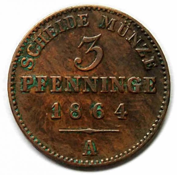 3 fenigi 1824 Wilhelm I Hohenzollern Prusy Berlin (1)