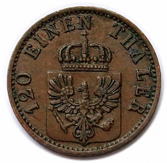 3 fenigi 1871 Wilhelm I Hohenzollern Prusy Berlin (2)