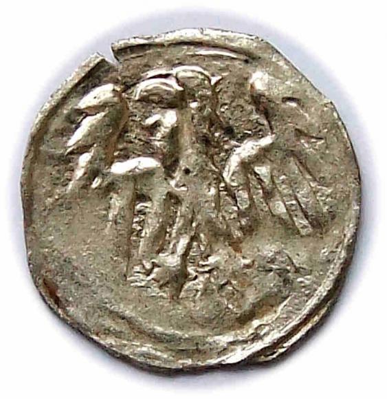 Halerz lew / orzeł Jerzy z Podiebradu Hrabstwo Kłodzkie (2)