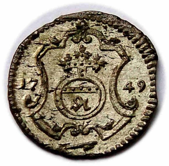 Halerz 1749 August III Drezno (1)