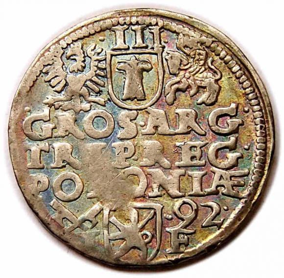 Trojak 1592 Zygmunt III Waza Poznań (2)