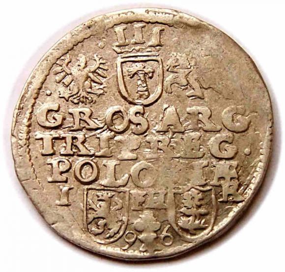 Trojak 1596 Zygmunt III Waza Poznań (2)