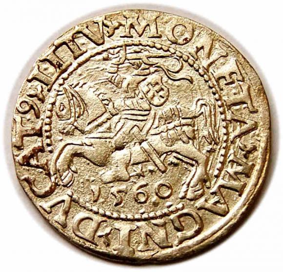 Półgrosz 1560 Zygmunt II August Wilno (1)