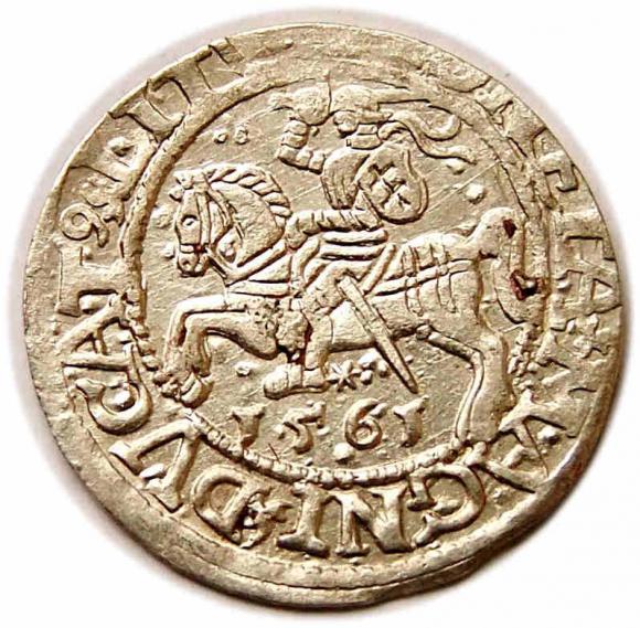 Półgrosz 1561 Zygmunt II August Wilno (1)