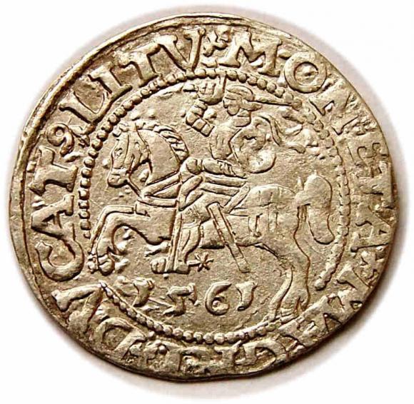Półgrosz 1561 Zygmunt II August Wilno (1)