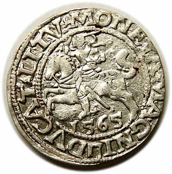 Półgrosz 1565 Zygmunt II August Wilno (1)