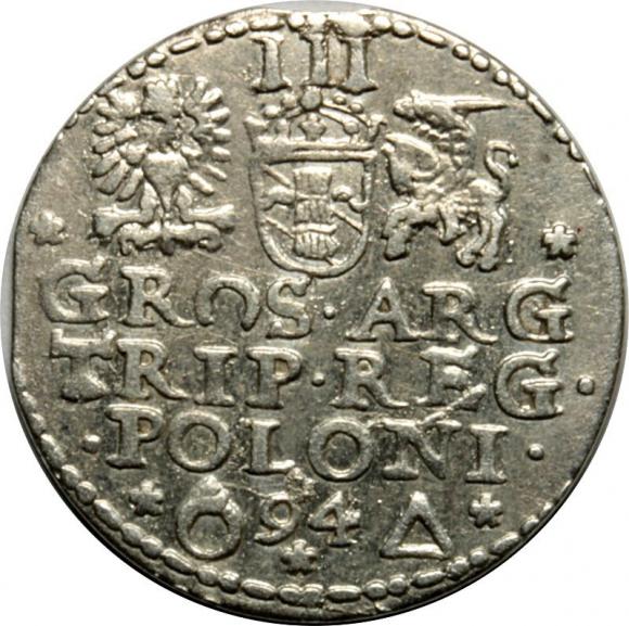 Trojak 1594 Zygmunt III Waza Malbork (2)