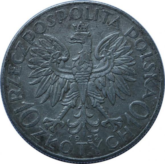 10 złotych 1932 Głowa Kobiety II RP Warszawa (2)
