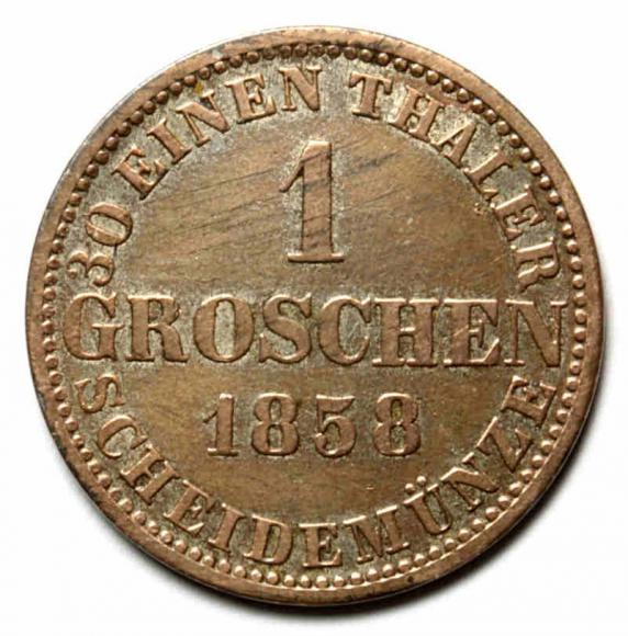Grosz 1858 Jerzy V Hanower (1)