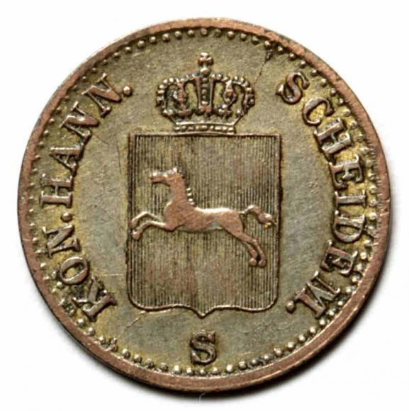 6 fenigów 1843 Ernest August V Hanowerski Hanower (2)