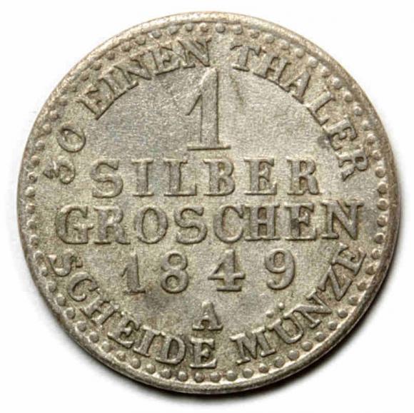 1 silber groschen 1849 Fryderyk Wilhelm IV Niemcy Berlin (2)