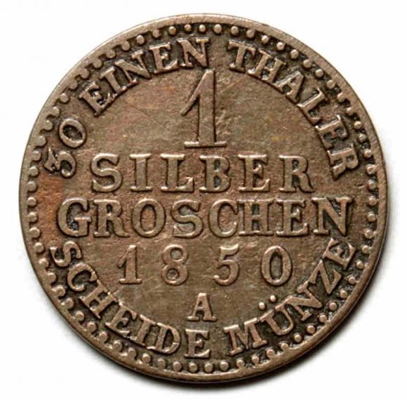 1 grosz srebrny 1850 Fryderyk Wilhelm IV Niemcy Berlin (2)