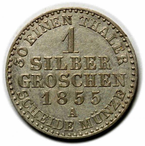 1 silber groschen 1855 Fryderyk Wilhelm IV Niemcy Berlin (2)