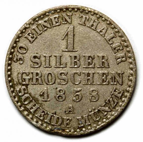 1 silber groschen 1858 Fryderyk Wilhelm IV Niemcy Berlin (2)