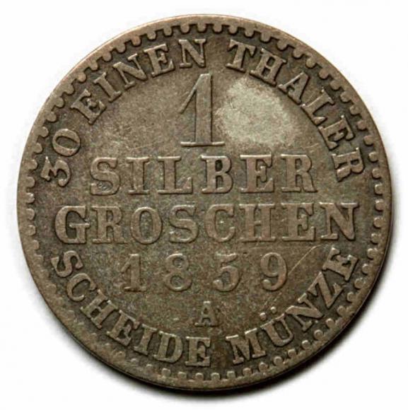 1 silber groschen 1859 Fryderyk Wilhelm IV Niemcy Berlin (2)
