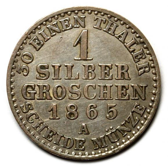 1 silber groschen 1865 Wilhelm I Hohenzollern Niemcy Berlin (2)