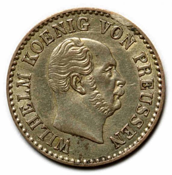 1/2 grosza srebrnego 1862 Wilhelm I Hohenzollern Prusy Berlin (1)