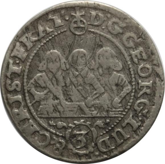 3 krajcary 1657 Jerzy III, Ludwik IV, Chrystian Księstwo Brzesko-Legnicko-Wołowskie Brzeg (1)