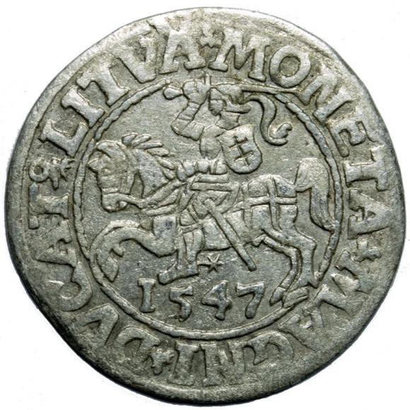 Półgrosz 1547 Zygmunt II August Wilno (1)