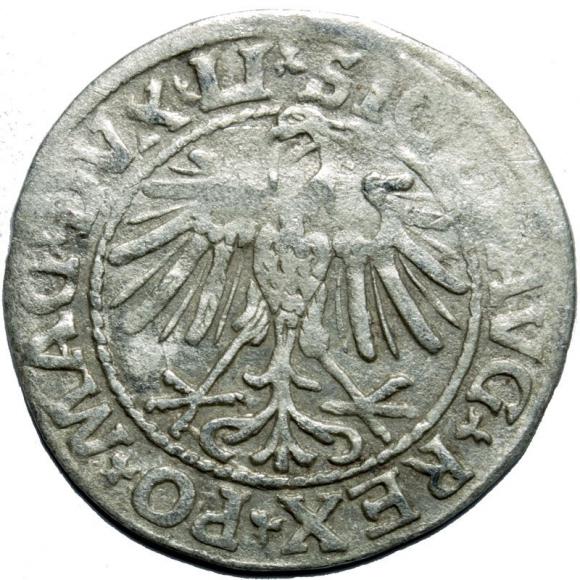 Półgrosz 1547 Zygmunt II August Wilno