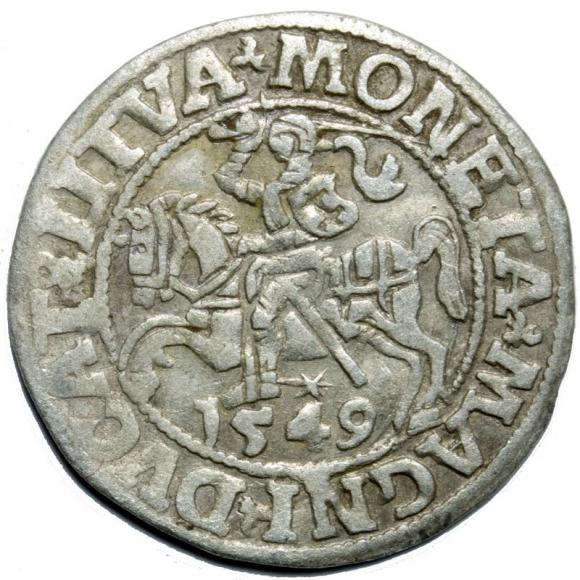 Półgrosz 1549 Zygmunt II August Wilno (1)