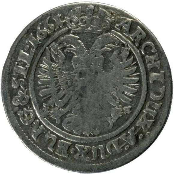3 krajcary 1661 Leopold I Habsburg Wrocław (2)