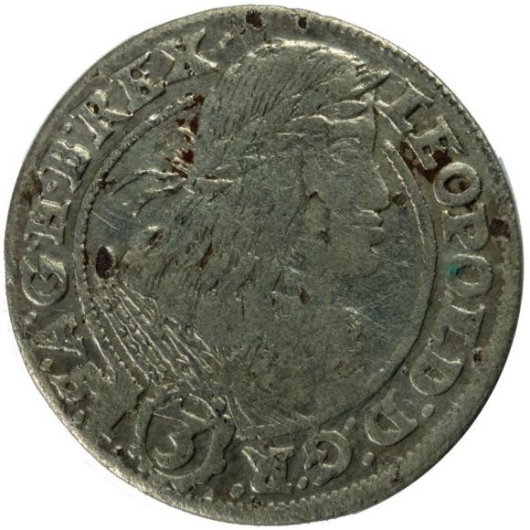 3 krajcary 1661 Leopold I Habsburg Wrocław (1)