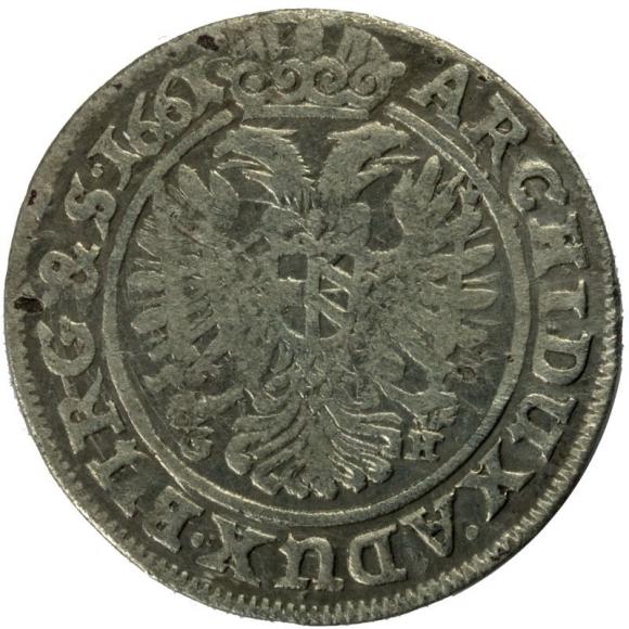 3 krajcary 1661 Leopold I Habsburg Wrocław (2)
