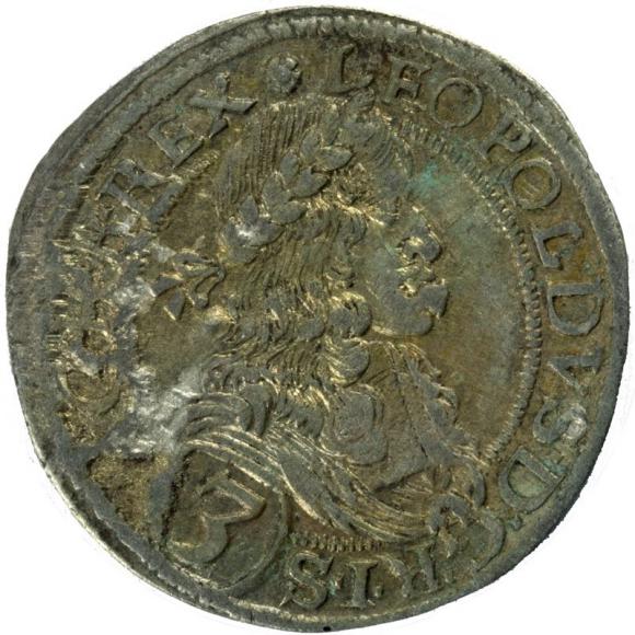 3 krajcary 1670 Leopold I Habsburg Austria Wiedeń (1)