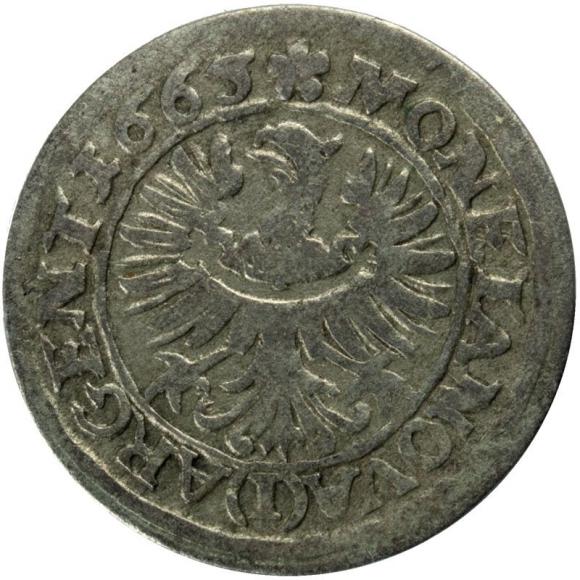 1 krajcar 1665 Jan Chrystian Księstwo Brzesko - Legnicko - Wołowskie Brzeg (2)