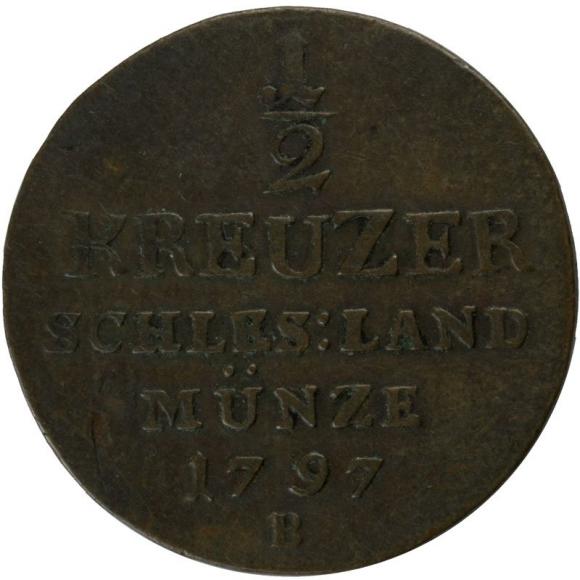 1/2 krajcara 1797 Fryderyk Wilhelm II Śląsk Wrocław (1)